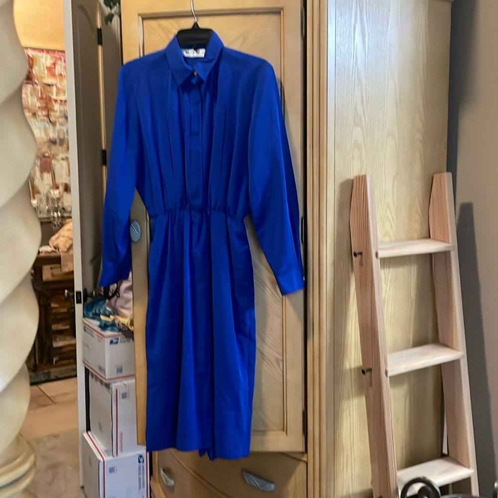 Vintage ms chaus royal blue dress size 6
